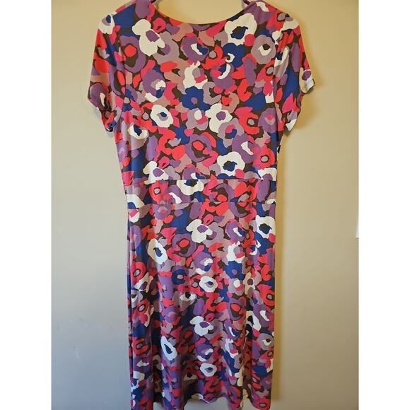 Boden Floral Short-Sleeve Dress Size 10 R Multi-Color - Picture 5 of 8